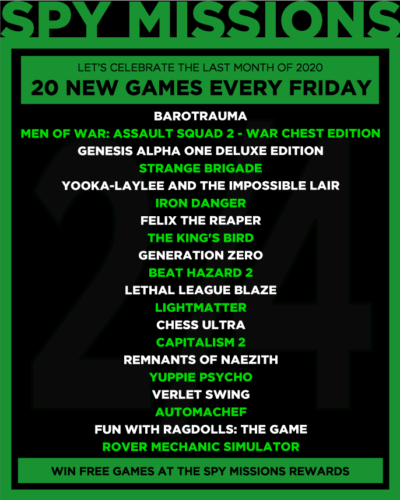 20 new Games for Giveaway Week II