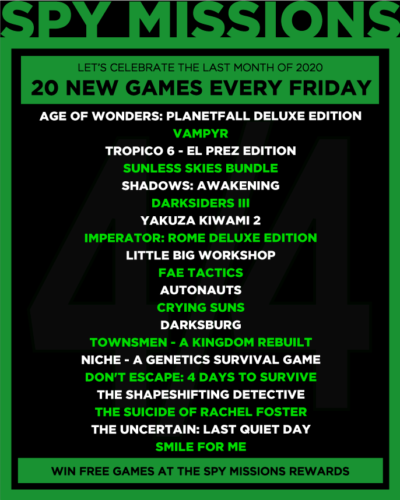 20 new Games for Giveaway Week IV